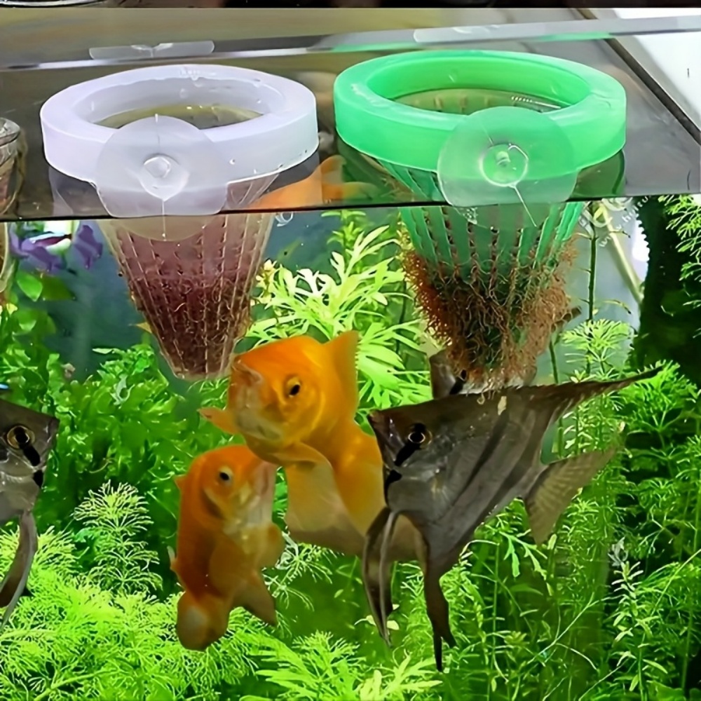 Aquarium Fish Price - 2 aquariumvoeders in mandvorm, visvoer, kegelvormige