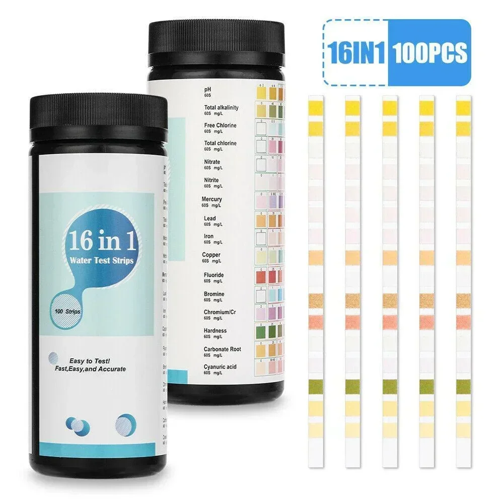 Aquarium Test Kit - 16-in-1 drinkwatertestkit PH-teststrips voor aquarium kraanwaterkwaliteit