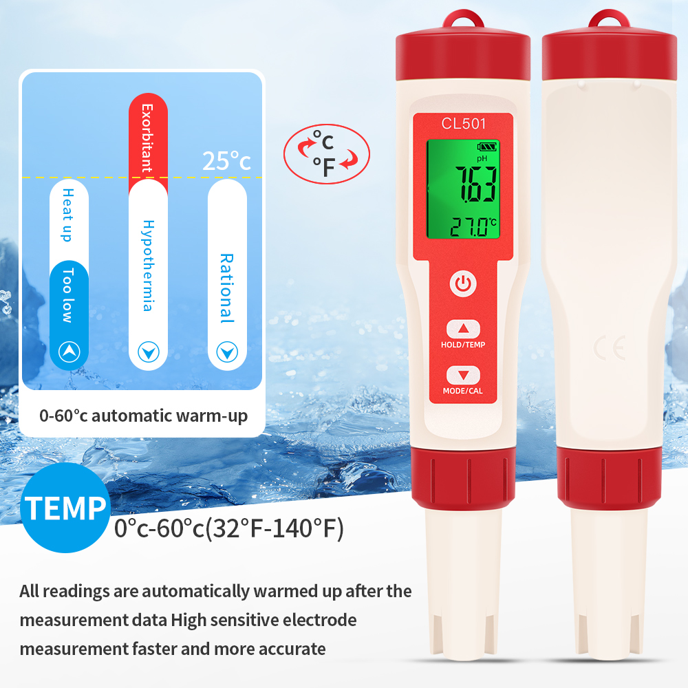PH/CL2/H2/ORP/Temperatuurmeter - Aquarium Test Kit recensie en prijs