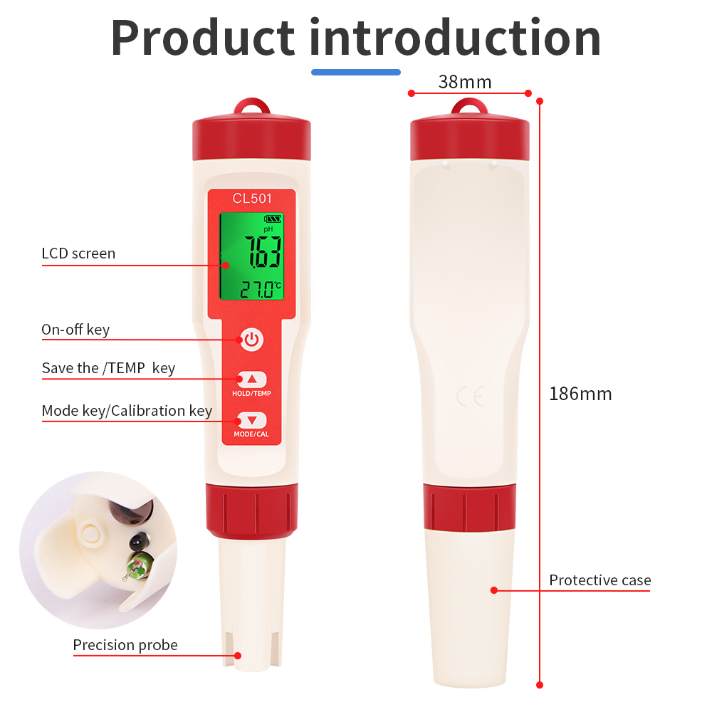 PH/CL2/H2/ORP/Temperatuurmeter - Aquarium Test Kit recensie en prijs