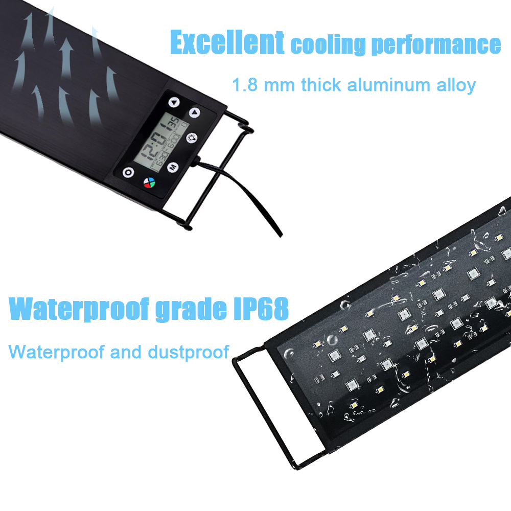30-60cm Visbak 24/7 Volspectru - Aquarium Fish Light Lamp recensie en prijs